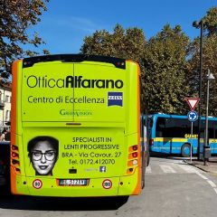 Pubblicità dinamica autobus Bra