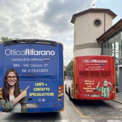 Pubblicità dinamica autobus Bra