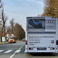 Pubblicità dinamica autobus Provincia di Alessandria