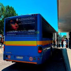 Pubblicità dinamica autobus Provincia di Alessandria