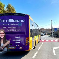 Pubblicità dinamica autobus Bra