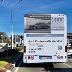 Pubblicità dinamica autobus Provincia di Alessandria