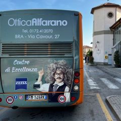 Pubblicità dinamica autobus Bra